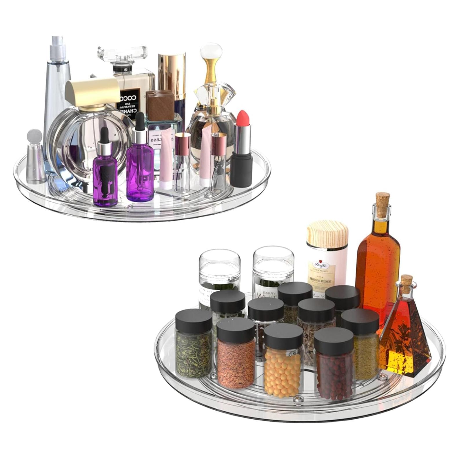 Organizador giratorio URALFA 10.6" (26.9 cm) plástico transparente