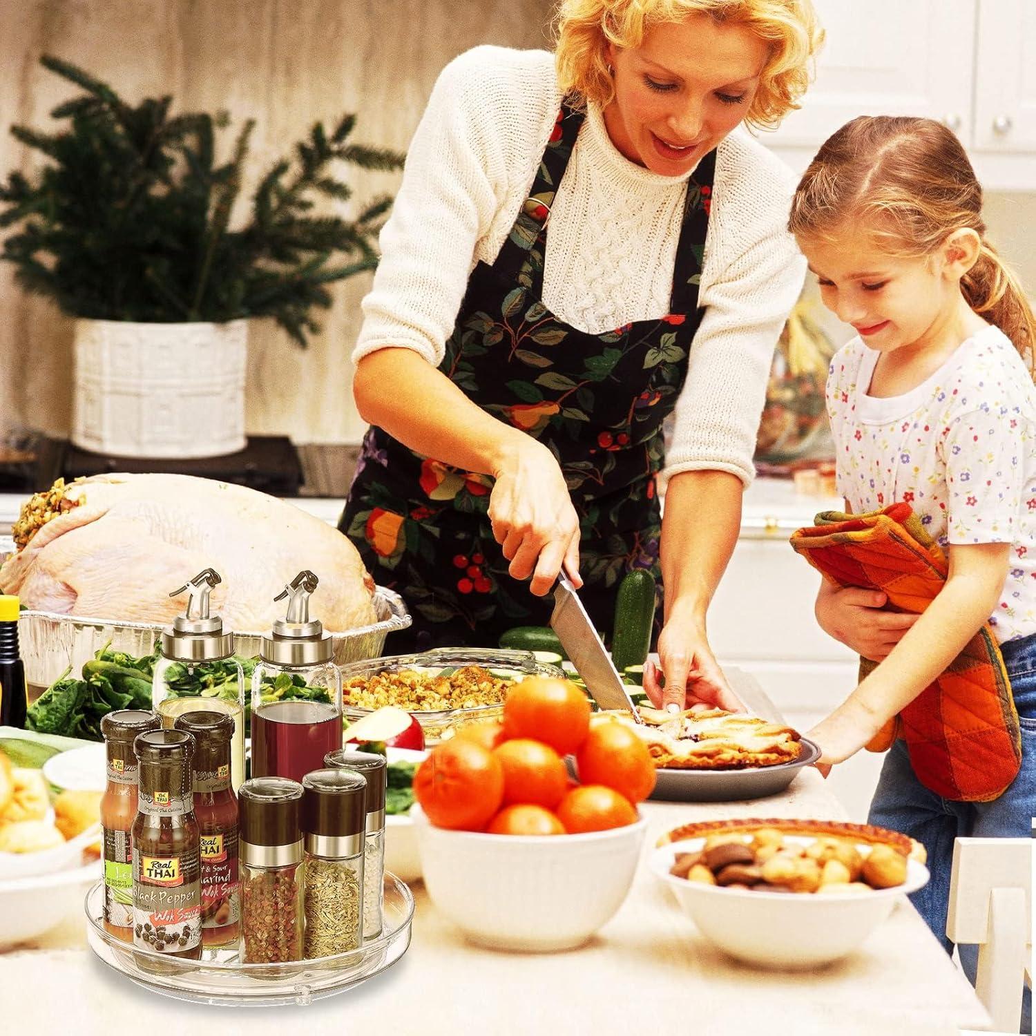 Organizador giratorio URALFA 10.6" (26.9 cm) plástico transparente