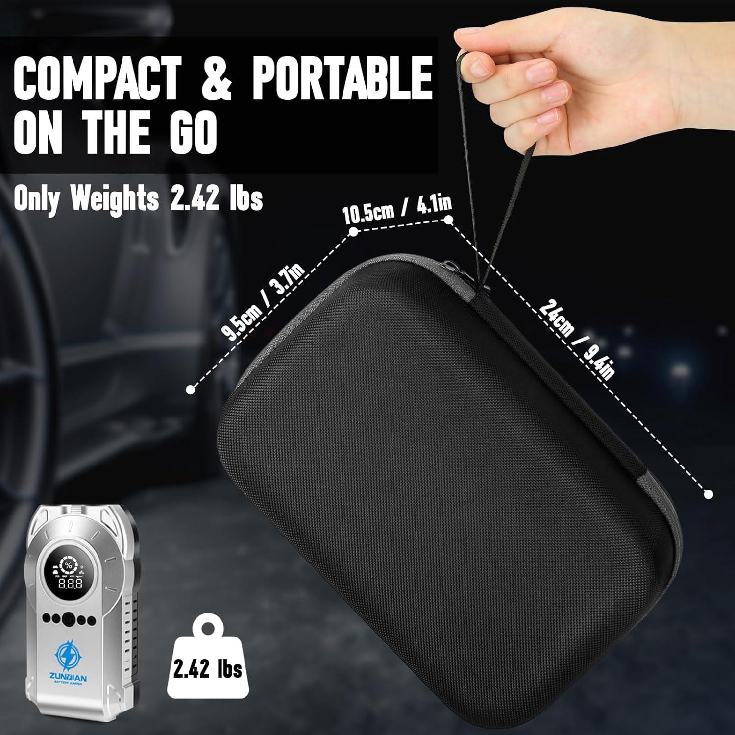 Arrancador de Coche ZunDian Q19 6000A con Compresor 150PSI