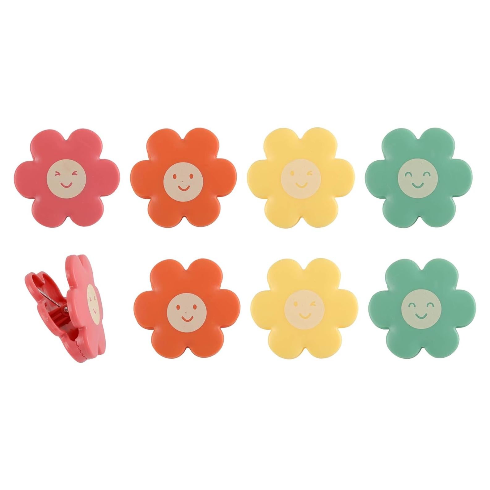 Clips para Bolsas COOK WITH COLOR - Paquete de 8, Flores Brillantes