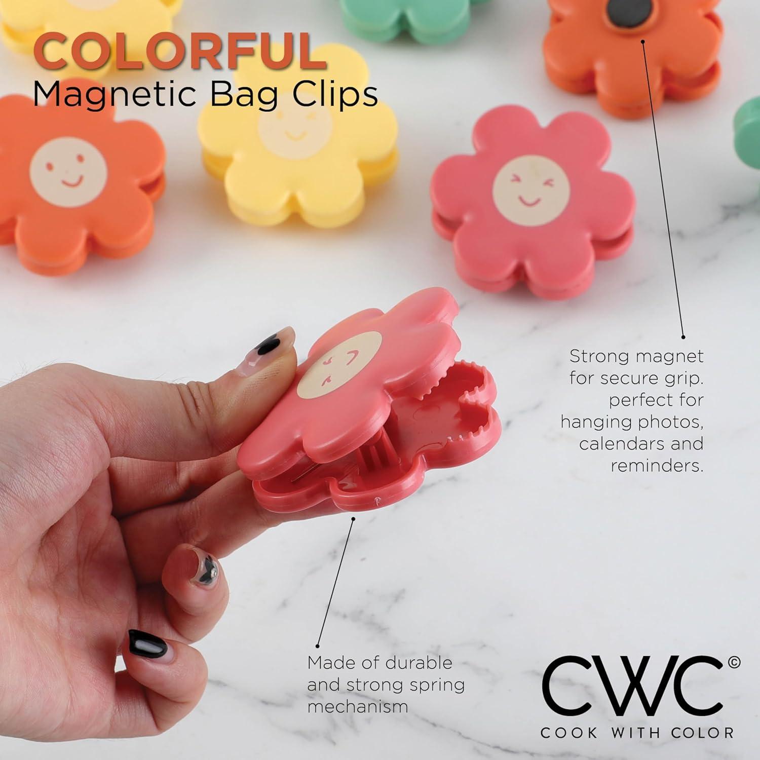 Clips para Bolsas COOK WITH COLOR - Paquete de 8, Flores Brillantes