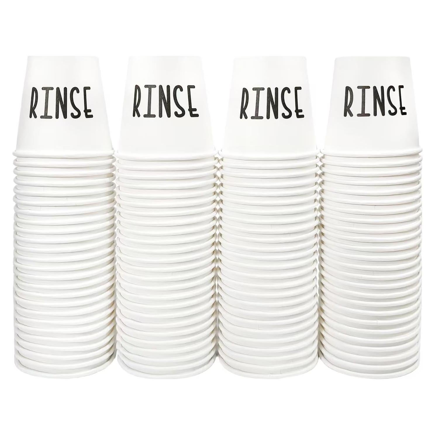 100 Vasos Desechables para Enjuagar BONLONG 3 oz Blancos