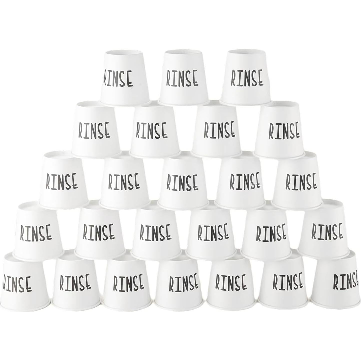 100 Vasos Desechables para Enjuagar BONLONG 3 oz Blancos