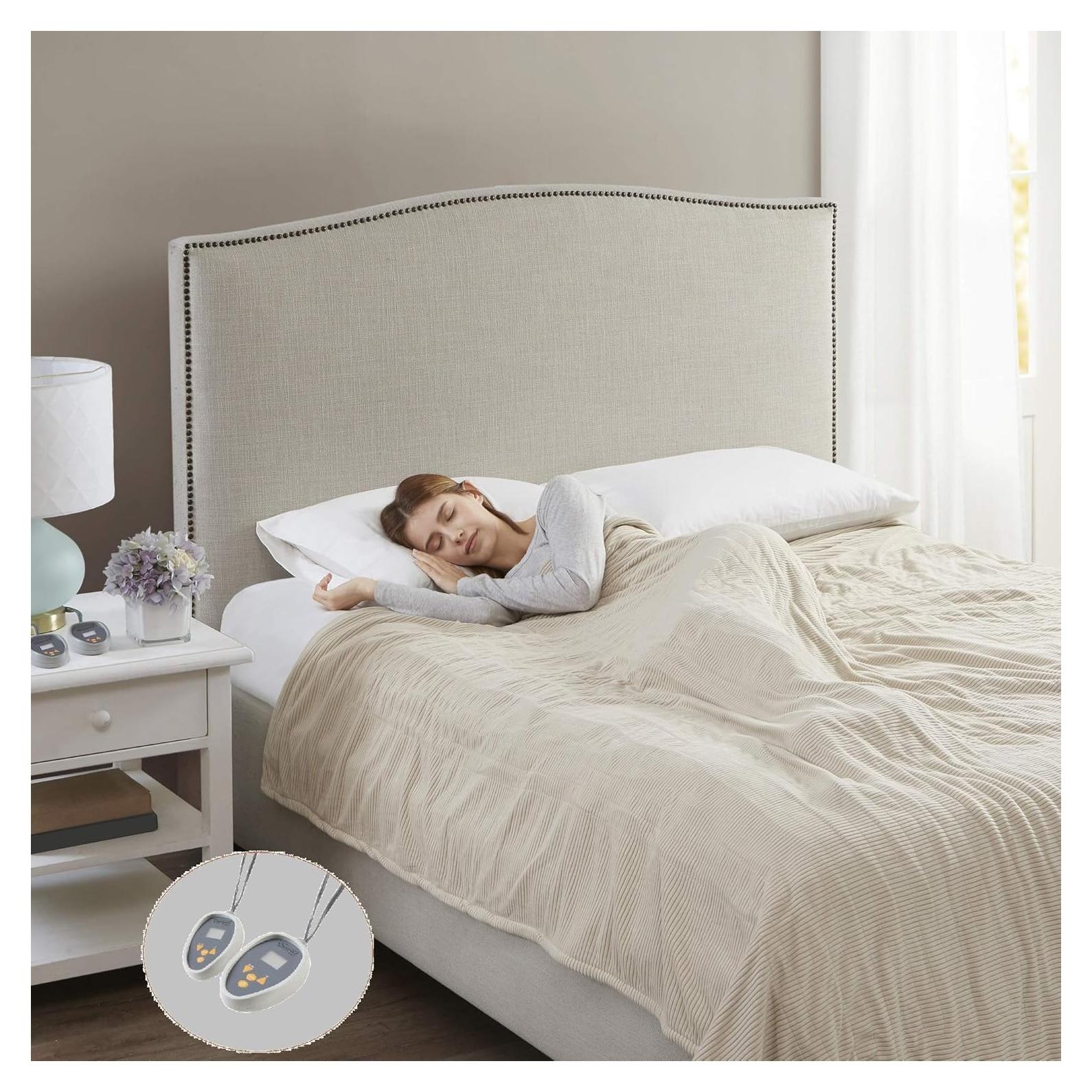 Manta Eléctrica Beautyrest Rey Beige Microforro 20 Niveles Calor