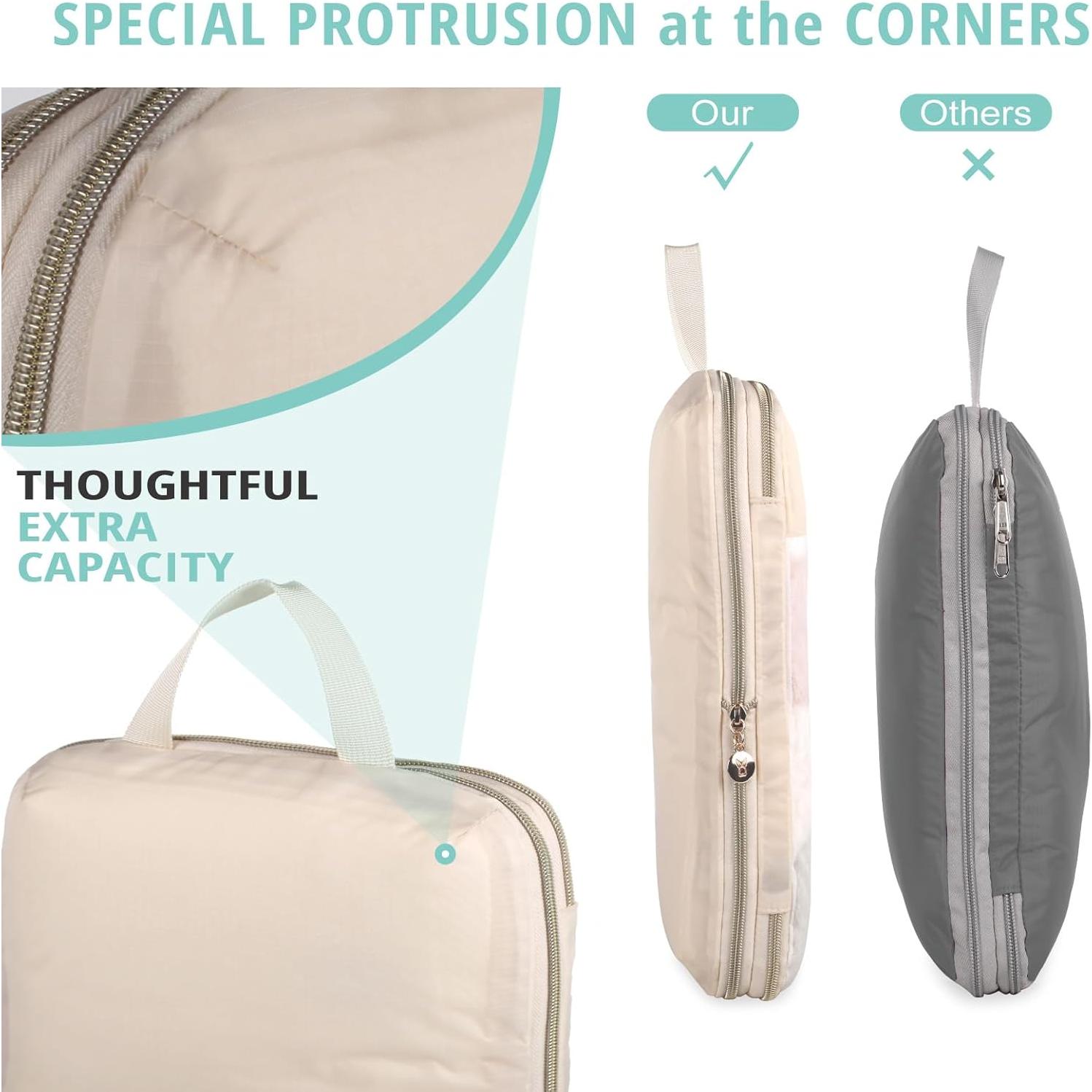 Juego de 8 Cubos de Compresión Expandibles Bunnychill Beige