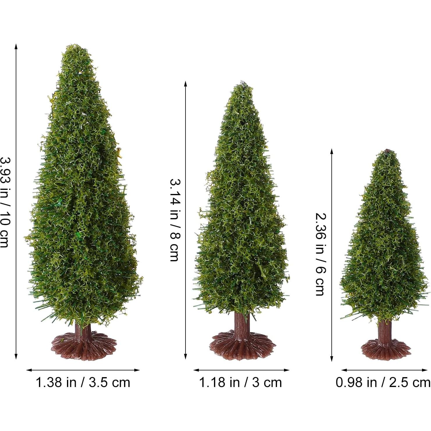 Árboles de Cedro Miniatura WINOMO 15pcs Verde