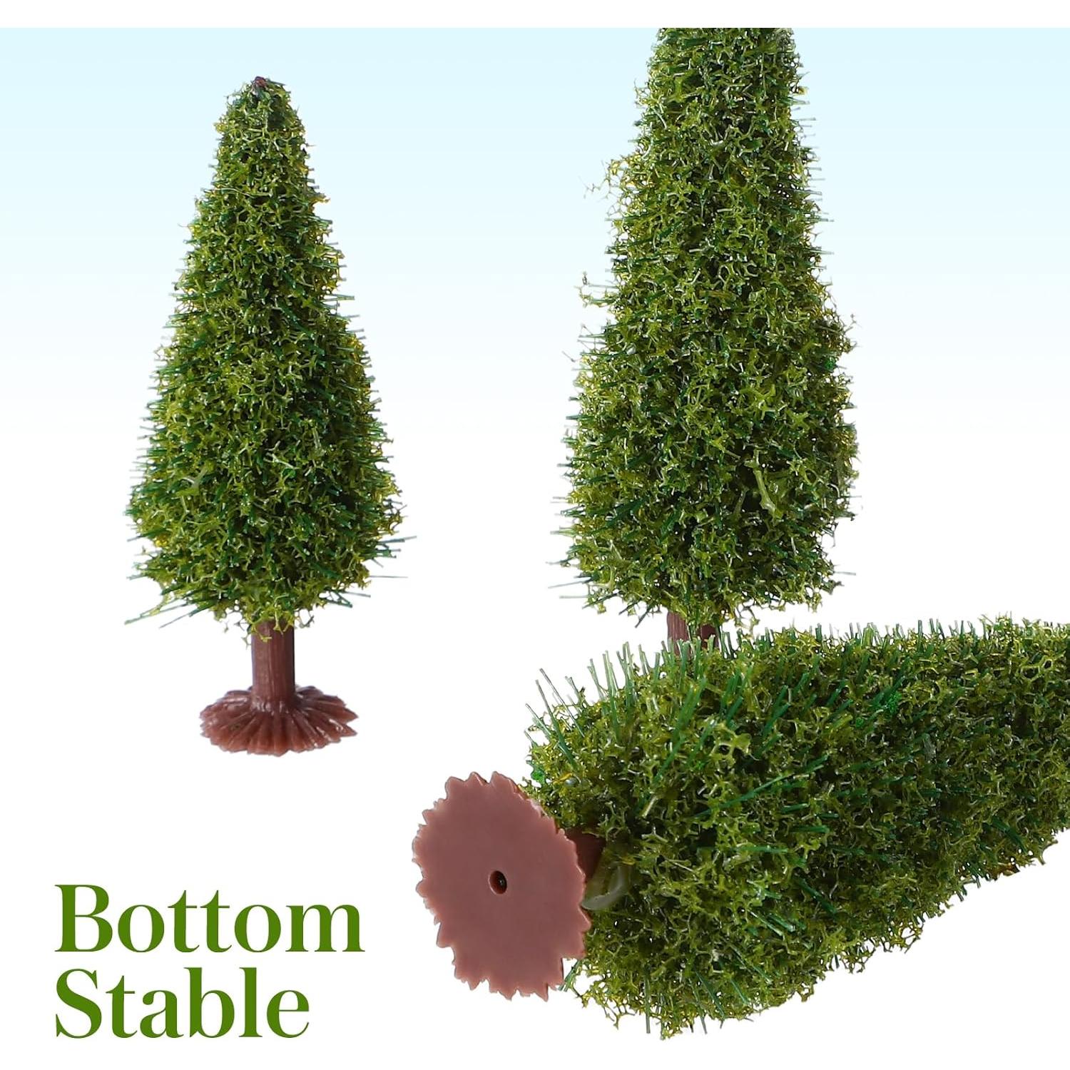 Árboles de Cedro Miniatura WINOMO 15pcs Verde