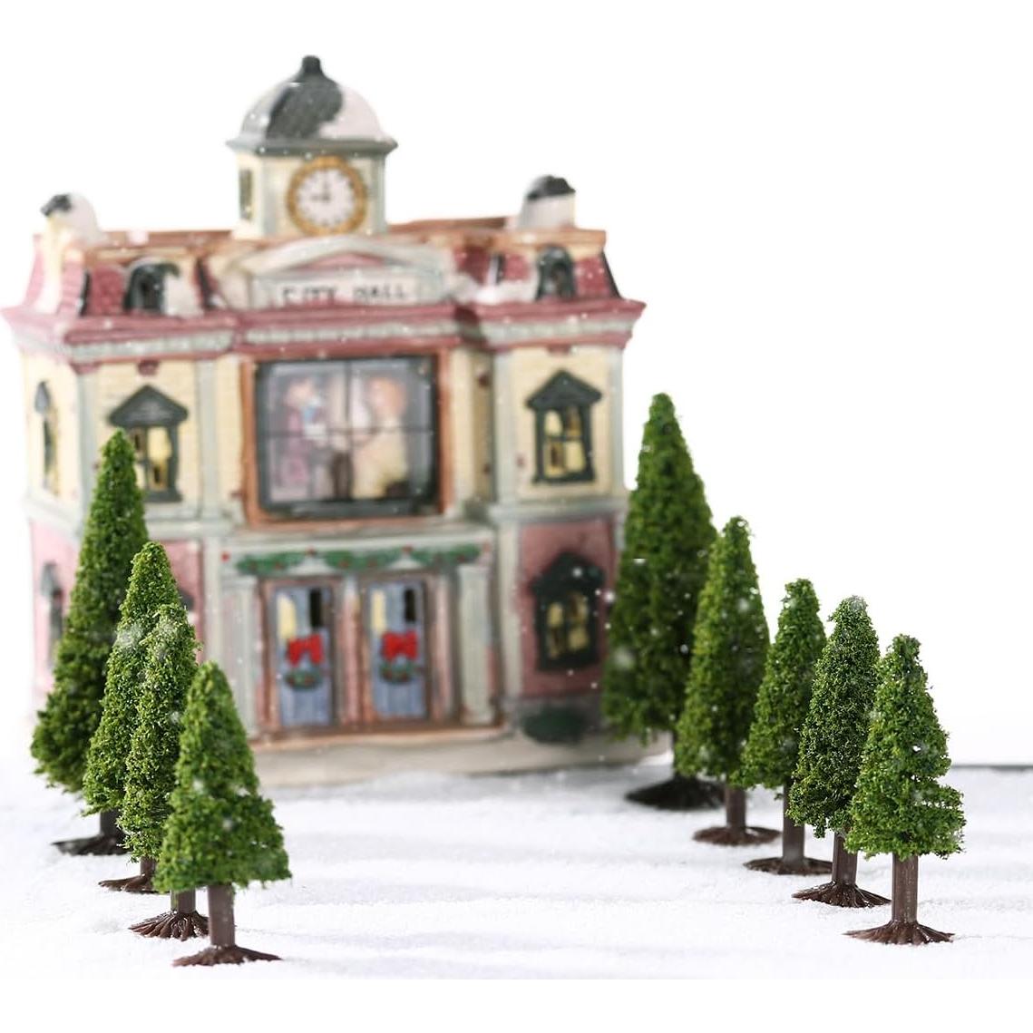 Árboles de Cedro Miniatura WINOMO 15pcs Verde