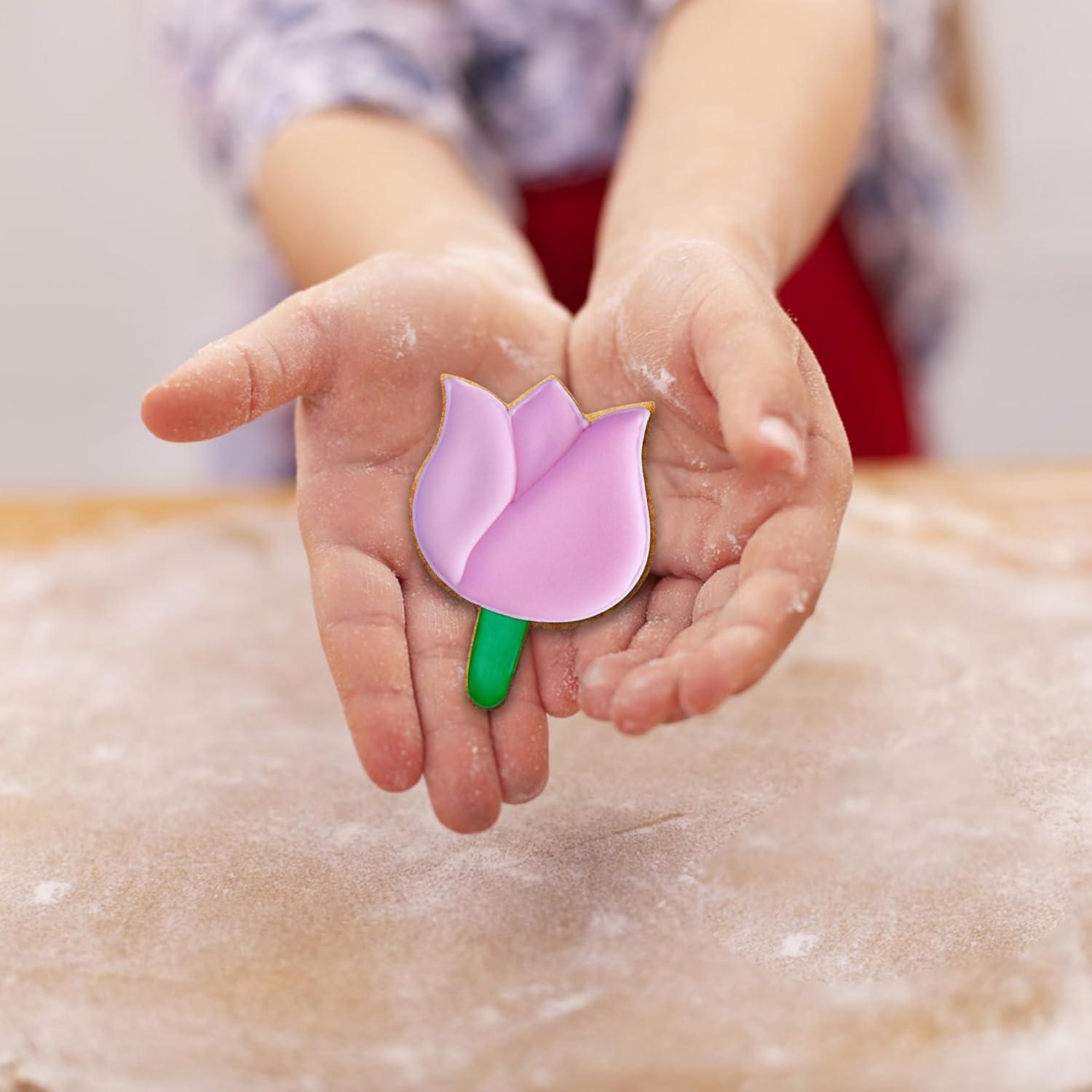 Juego de Cortadores de Galletas de Flor FUSOTO 6PCS Acero Inoxidable