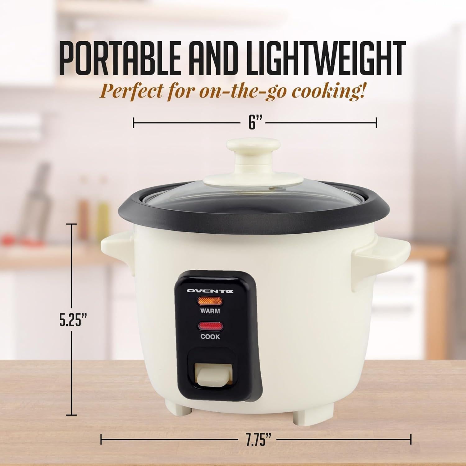 Olla Arrocera Eléctrica OVENTE RC04C 4 Tazas Antiadherente