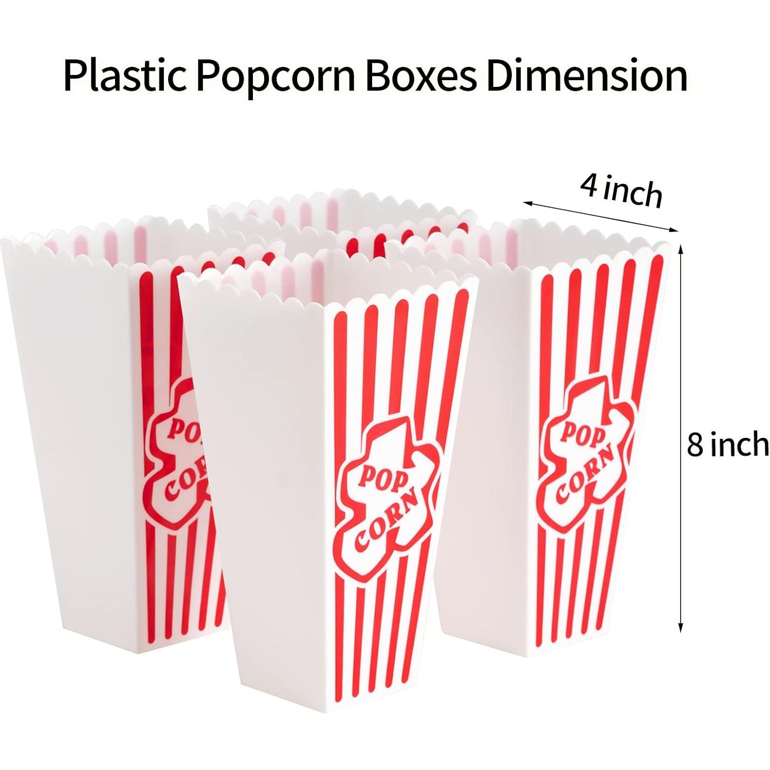 Contenedores de Palomitas RAYMEA 4 Piezas Reutilizables 20.32cm