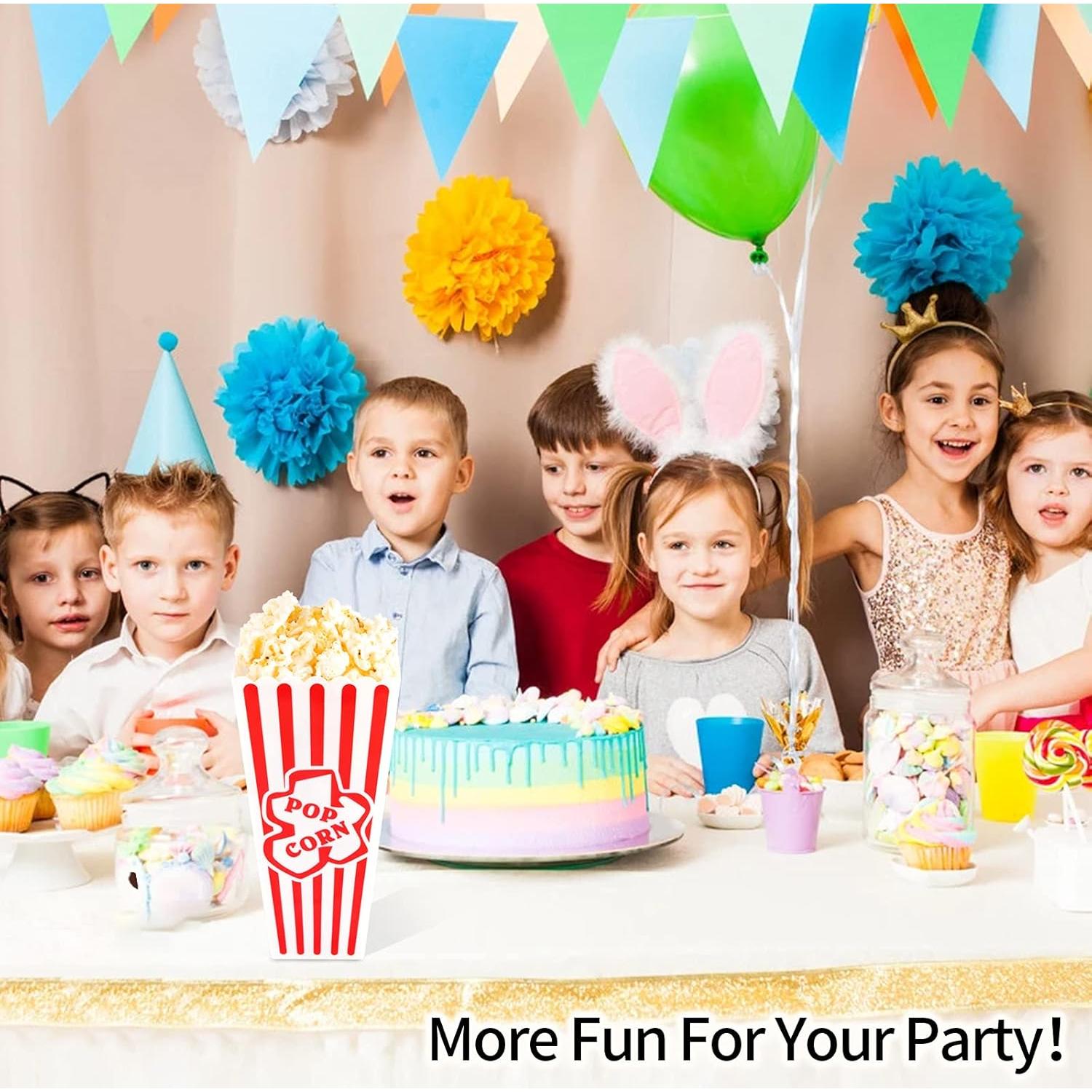 Contenedores de Palomitas RAYMEA 4 Piezas Reutilizables 20.32cm