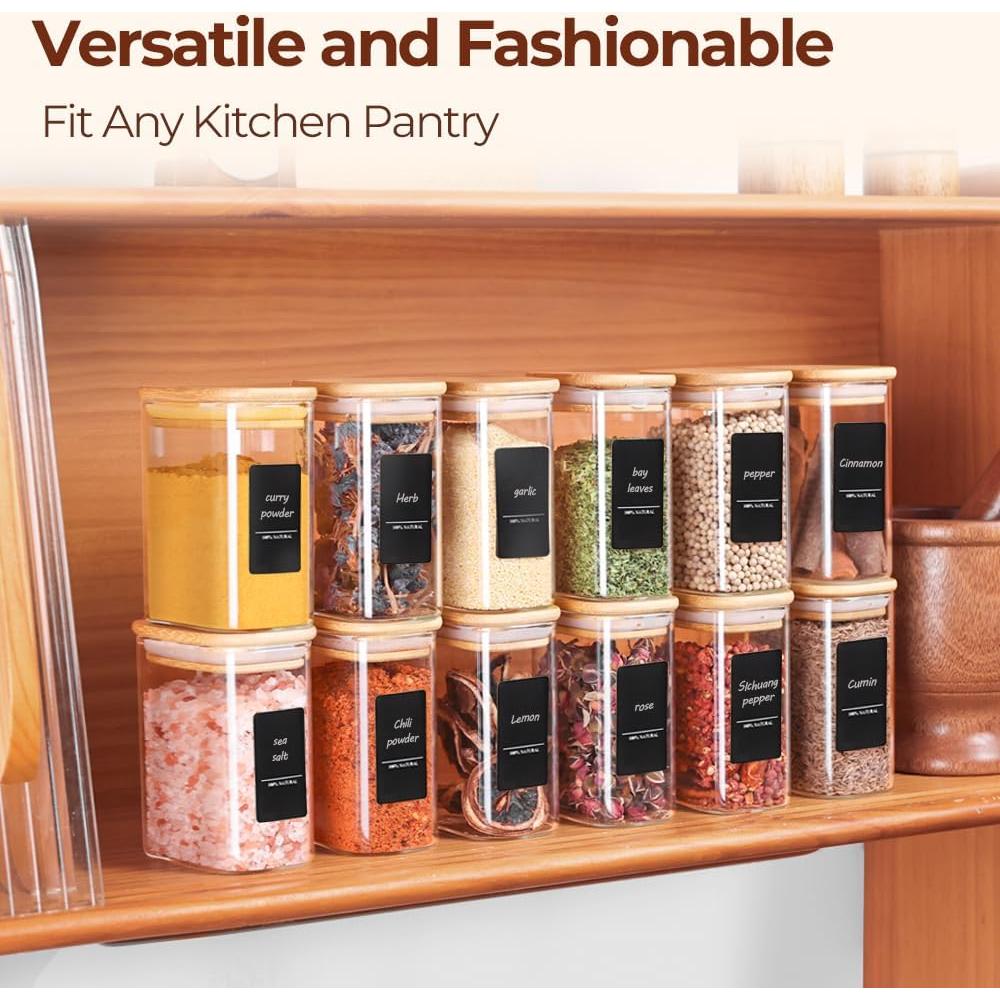 Tarros de Especias ComSaf 8 oz con Etiquetas - 6 Piezas