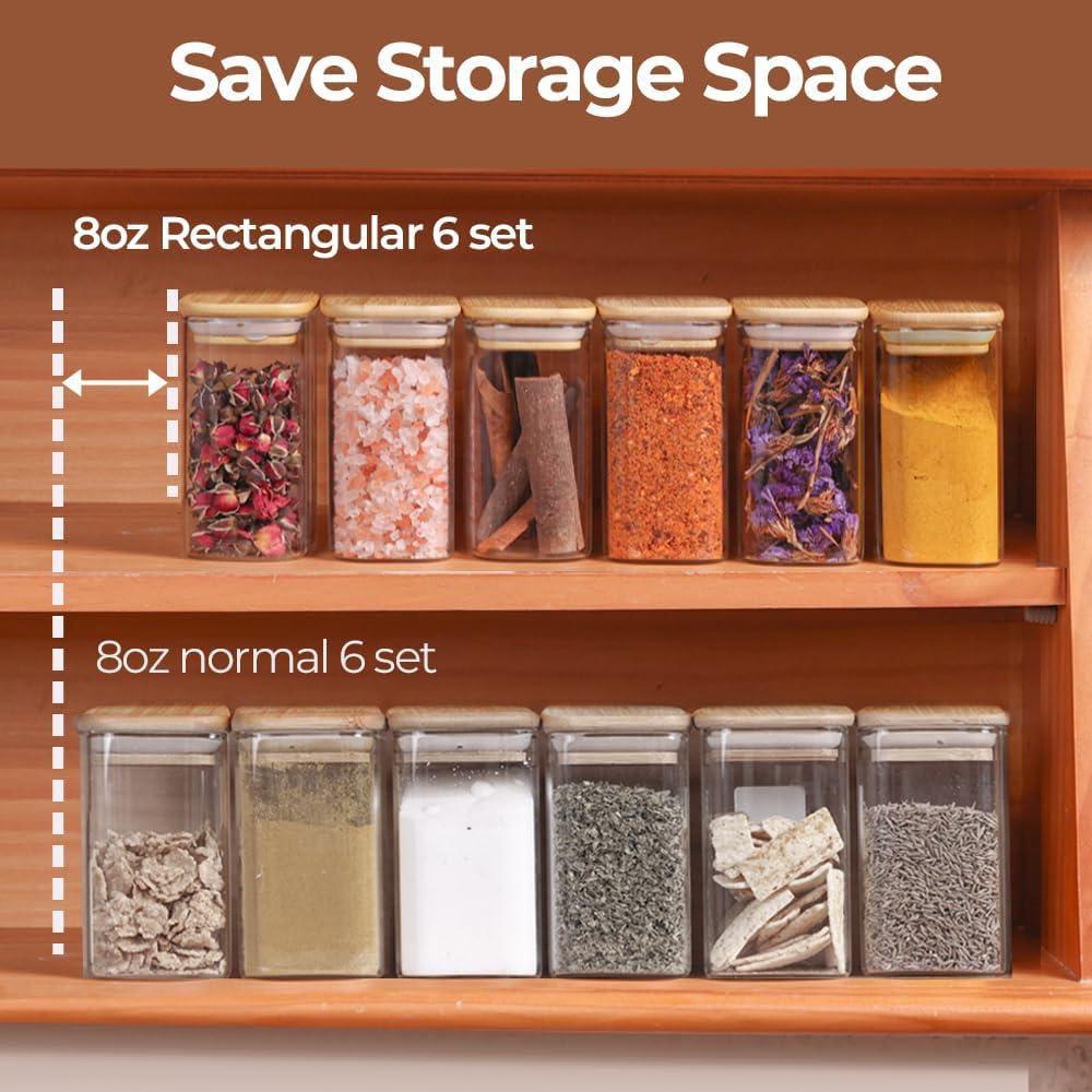 Tarros de Especias ComSaf 8 oz con Etiquetas - 6 Piezas