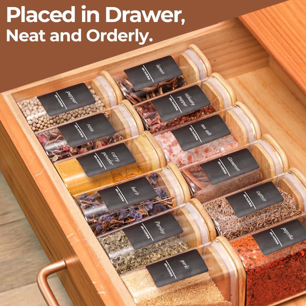 Tarros de Especias ComSaf 8 oz con Etiquetas - 6 Piezas