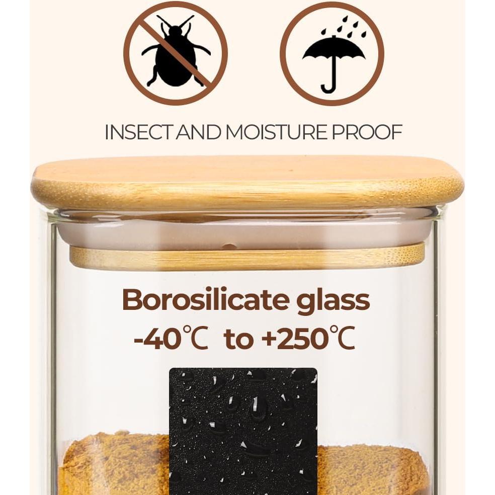 Tarros de Especias ComSaf 8 oz con Etiquetas - 6 Piezas