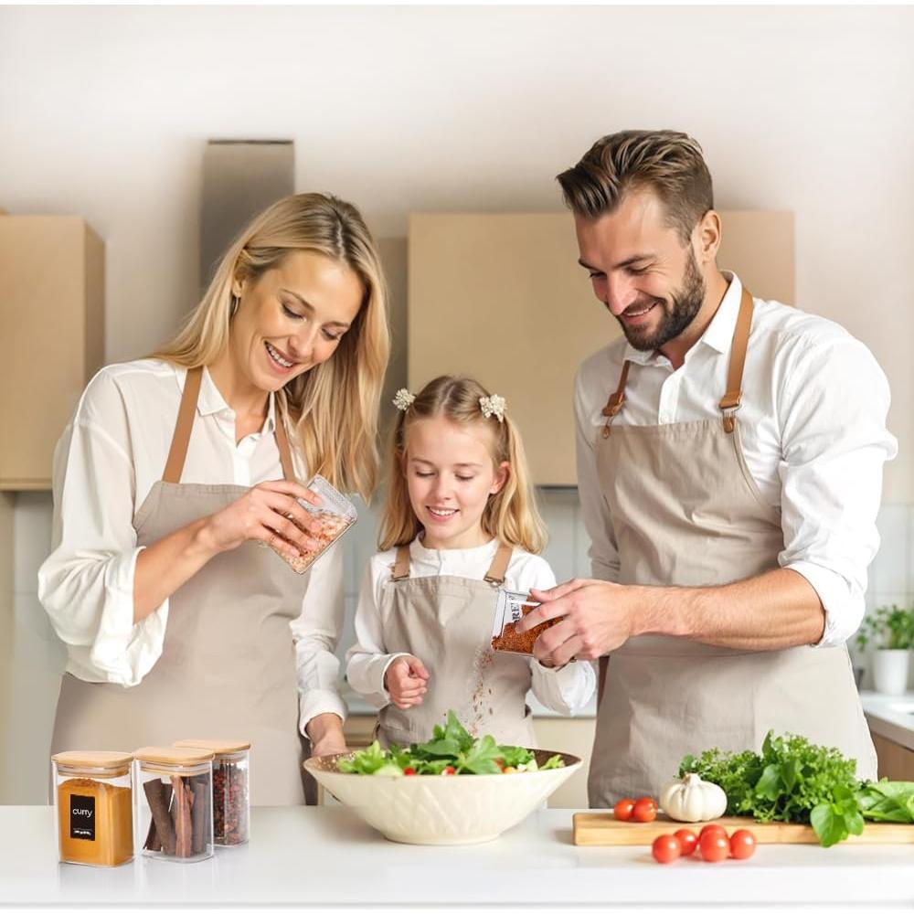 Tarros de Especias ComSaf 8 oz con Etiquetas - 6 Piezas