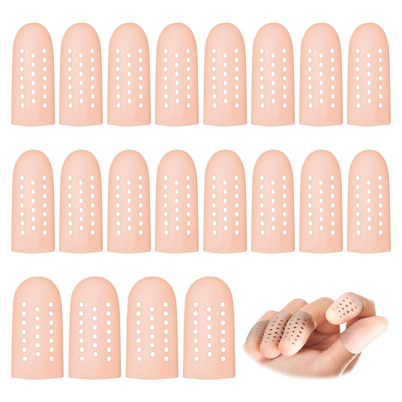 20 Protectores de Dedos de Silicona Nuanchu - Transpirables y Ajustables