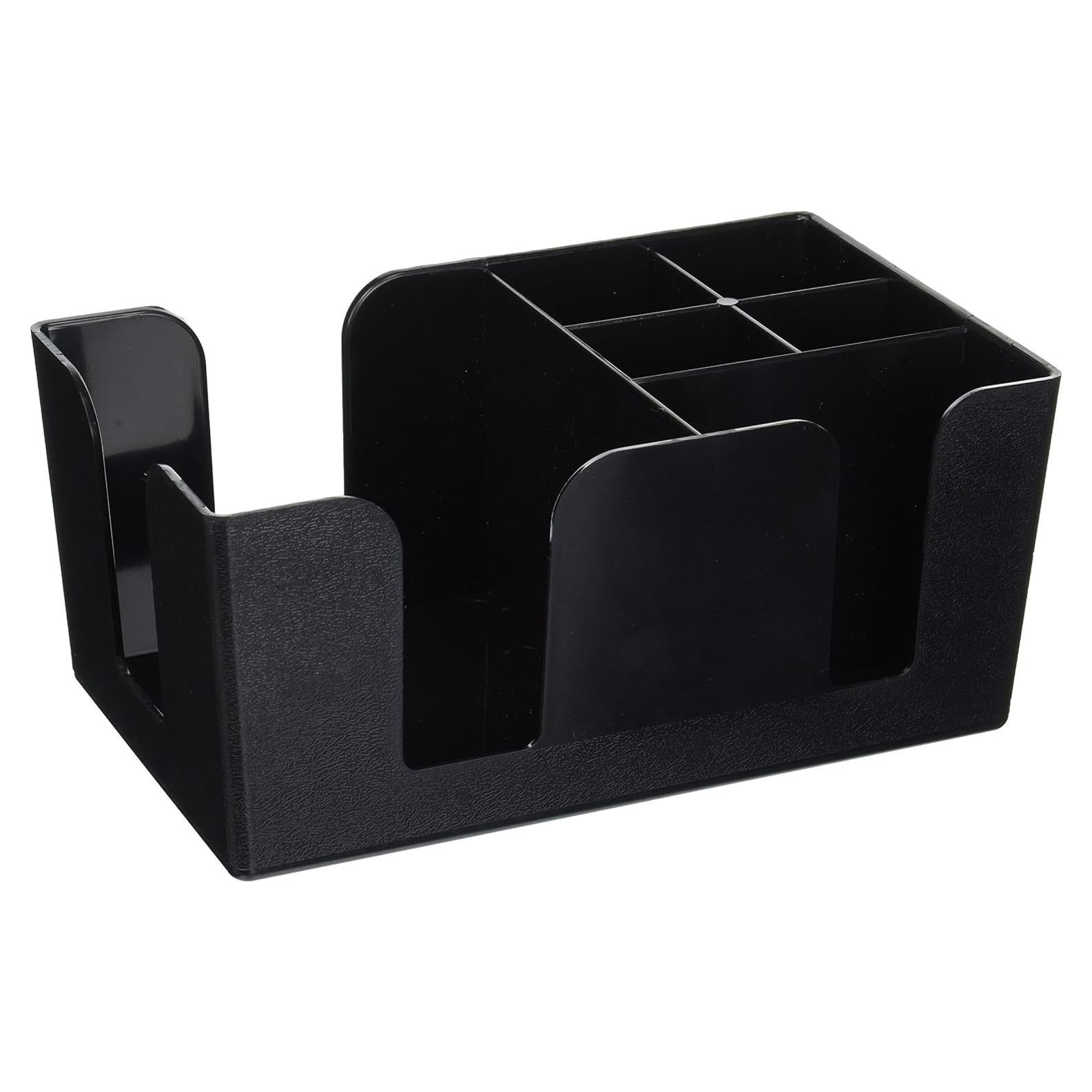 Caddy de Bar Winco BC-6 con 6 Compartimentos Negro