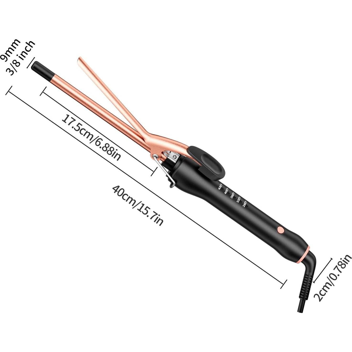 Rizador de cabello HCAH 9 mm 3/8" cerámica 5 temperaturas