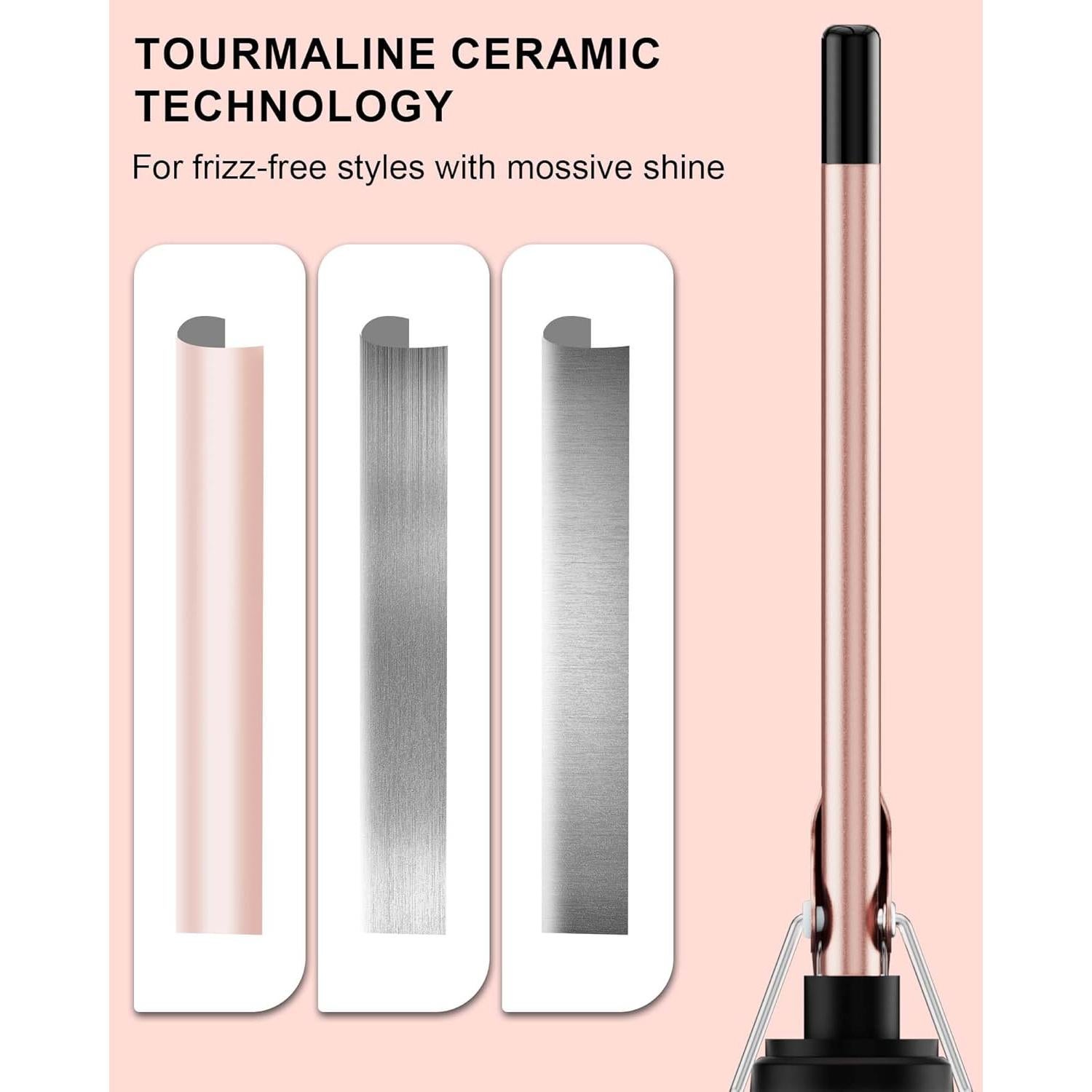 Rizador de cabello HCAH 9 mm 3/8" cerámica 5 temperaturas