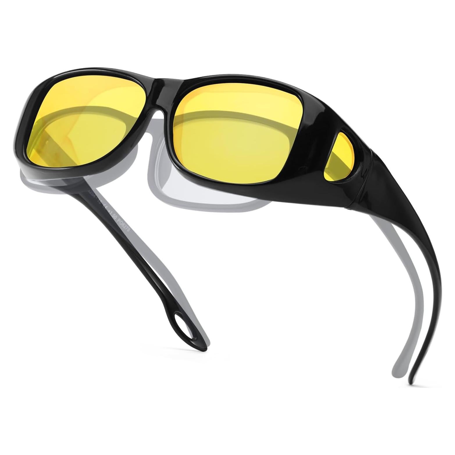 Gafas de Conducción Nocturna TJUTR Lentes Amarillas Polarizadas