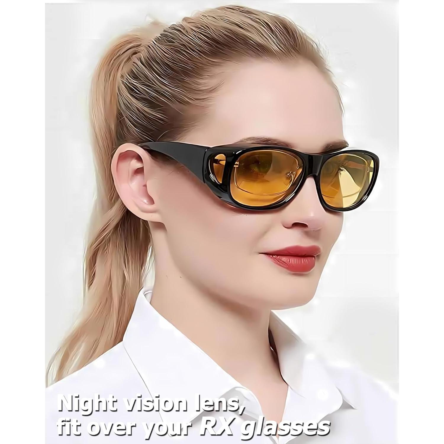 Gafas de Conducción Nocturna TJUTR Lentes Amarillas Polarizadas