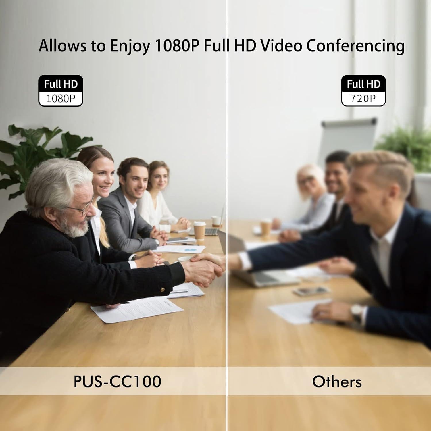 Cámara Web BOMFLORE PUS-CC100 HD 1080P con Micrófono