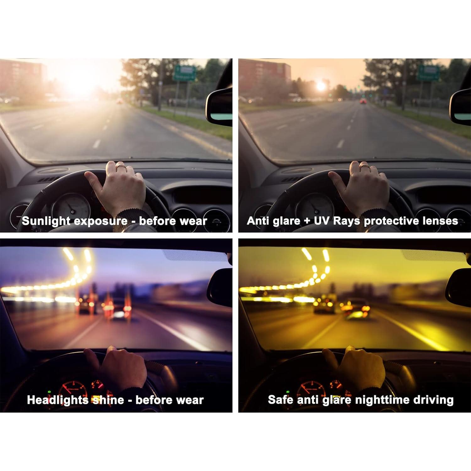 Gafas de Conducción Nocturna Yogo Vision - 2 Pares Antirreflejo