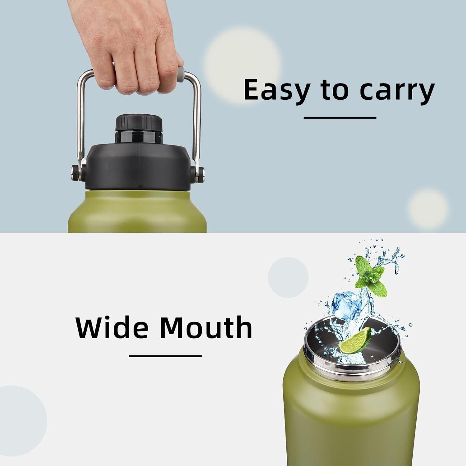 Jarra de Agua Aislada Konokyo 3.78L Verde Bosque con Asa