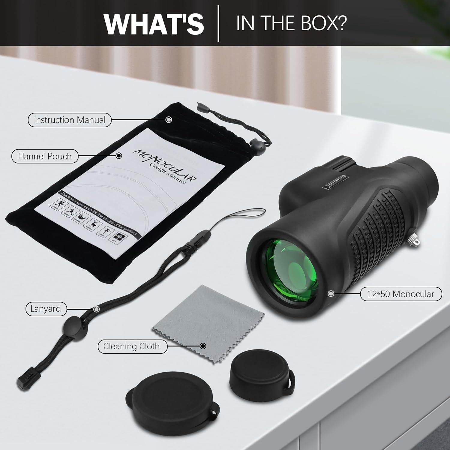 Telescopio Monocular Astromania 12x50 HD Impermeable