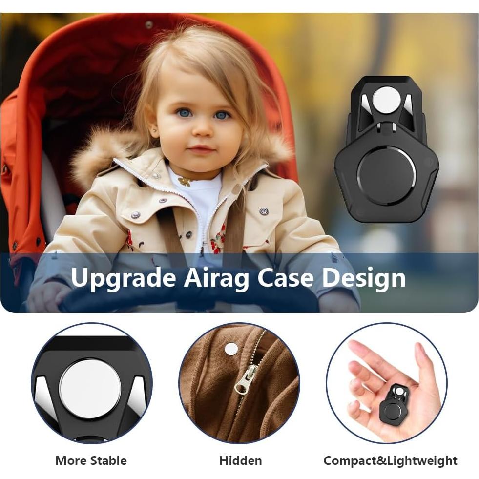 Soporte para AirTag Ipuplar - Paquete de 2, Impermeable y Seguro