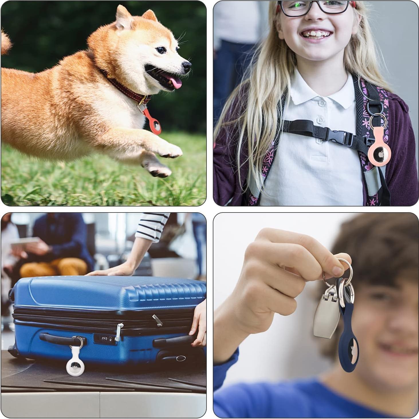 6 Fundas Llavero Silicona para AirTag Mugust - Colores Variados