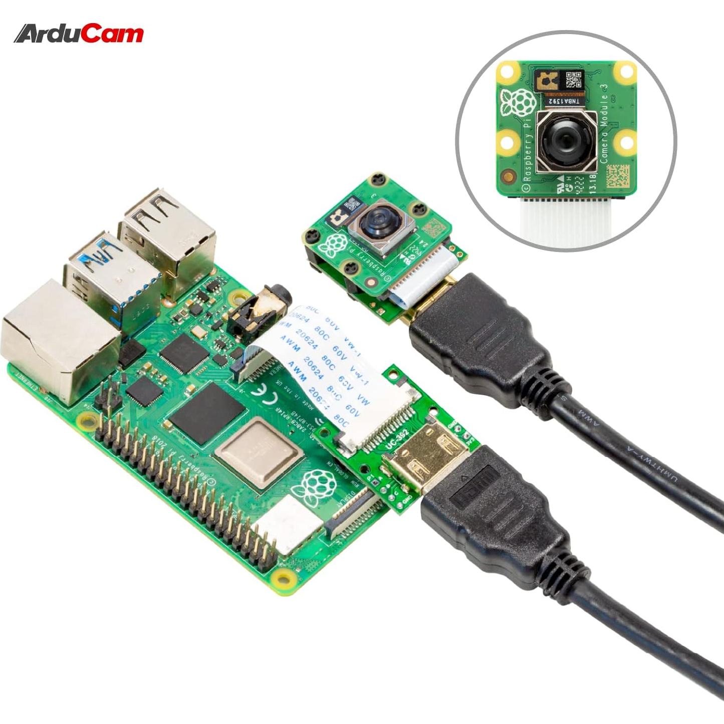 Módulo de extensión HDMI Arducam 15 pines para Raspberry Pi