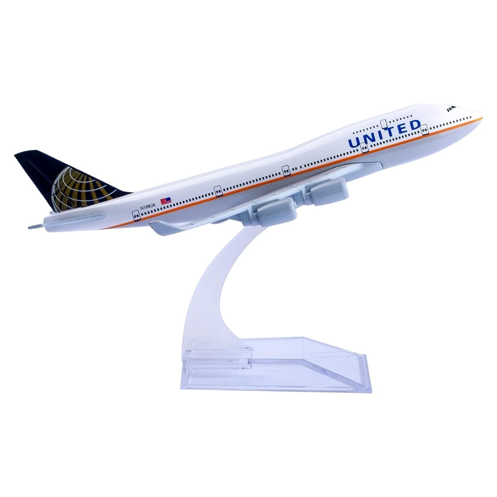 Modelo de avión Bswath B747 escala 1:400 16 cm metal