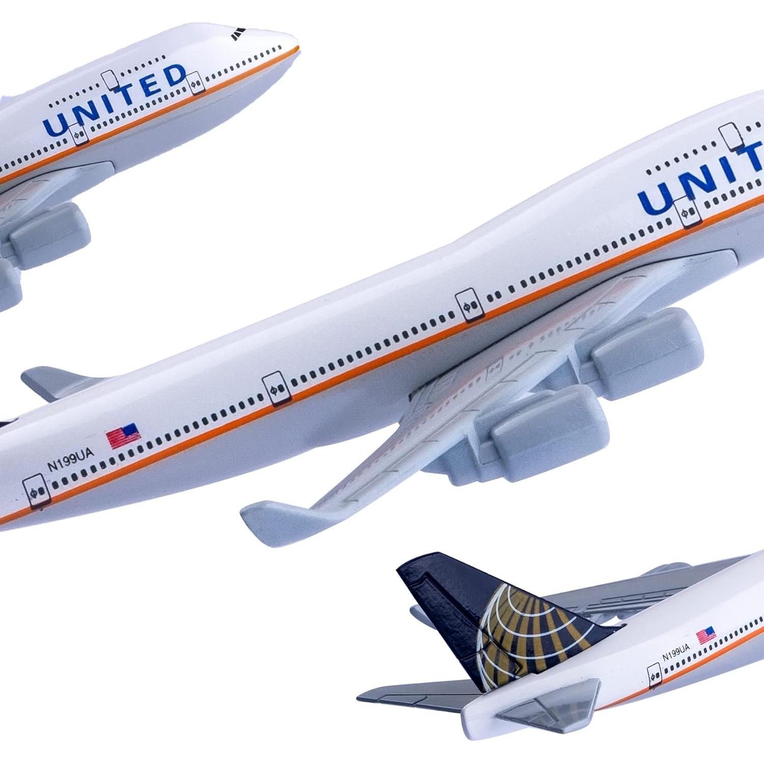 Modelo de avión Bswath B747 escala 1:400 16 cm metal