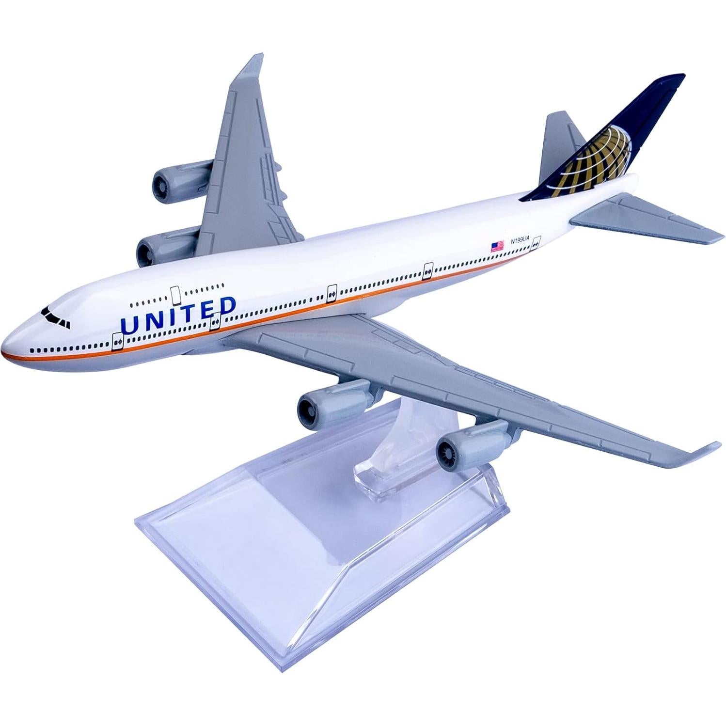 Modelo de avión Bswath B747 escala 1:400 16 cm metal