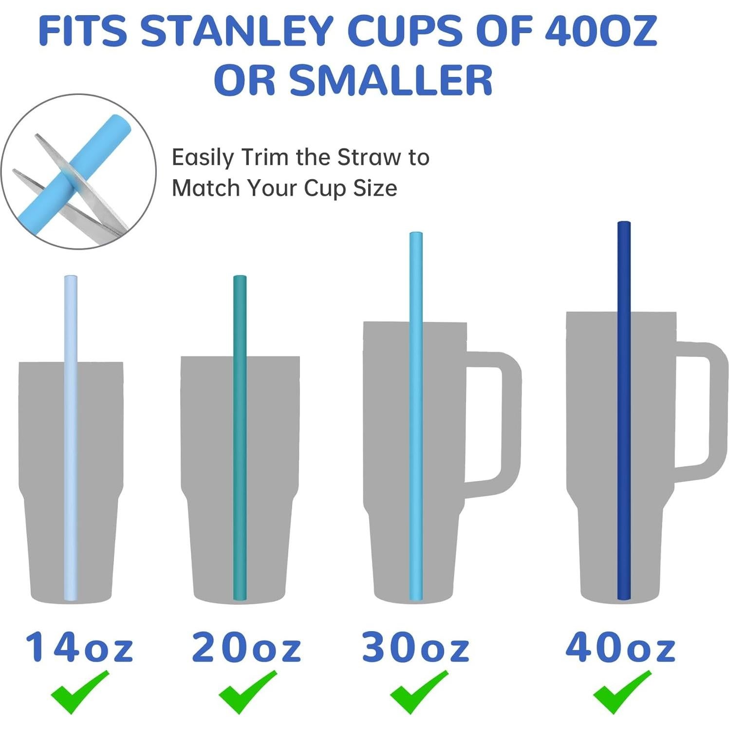 Pajitas de Silicona Tomorotec 15-Pack 31.75 cm Colores del Mar