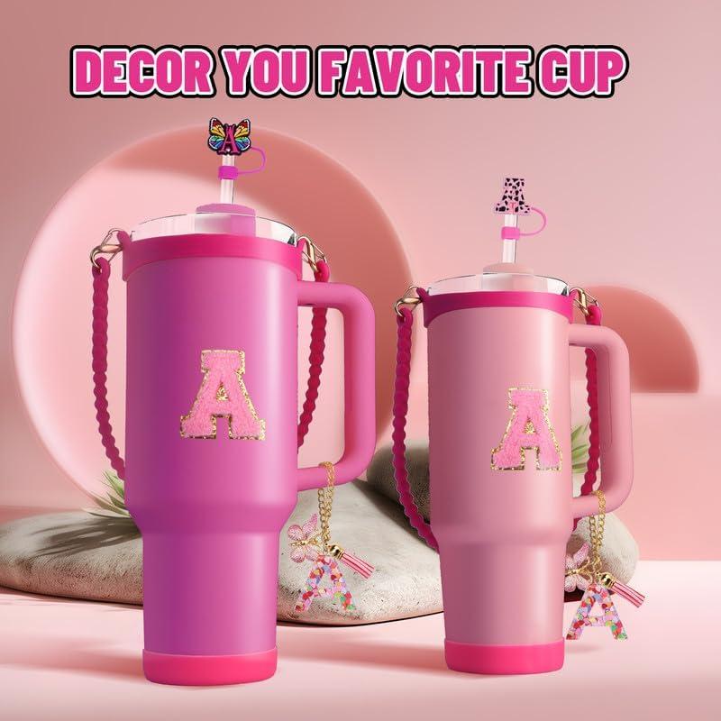 Juego de Accesorios 8 Piezas ZYBIDEAL para Taza Stanley Rosa