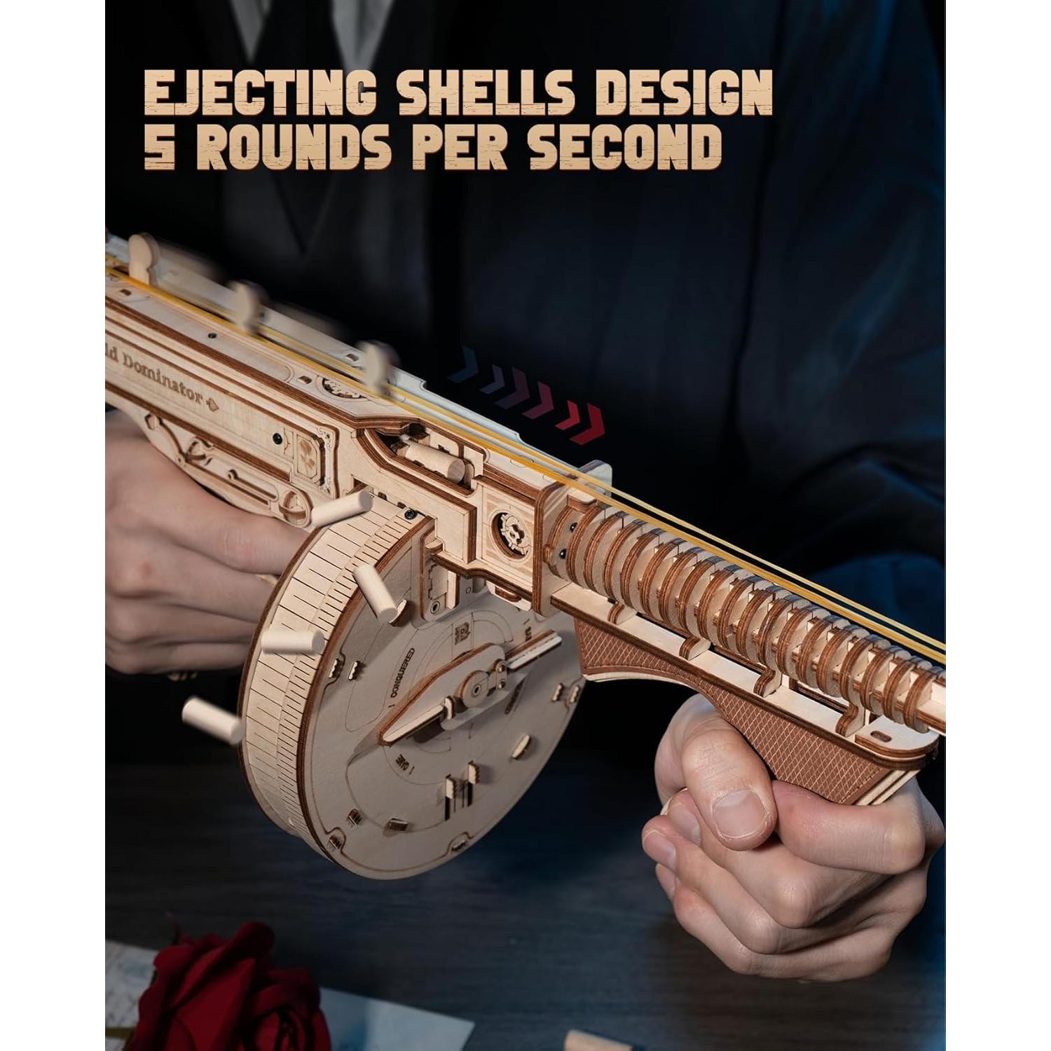 Rompecabezas de Madera 3D ROKR Pistola Tommy 1.04 kg