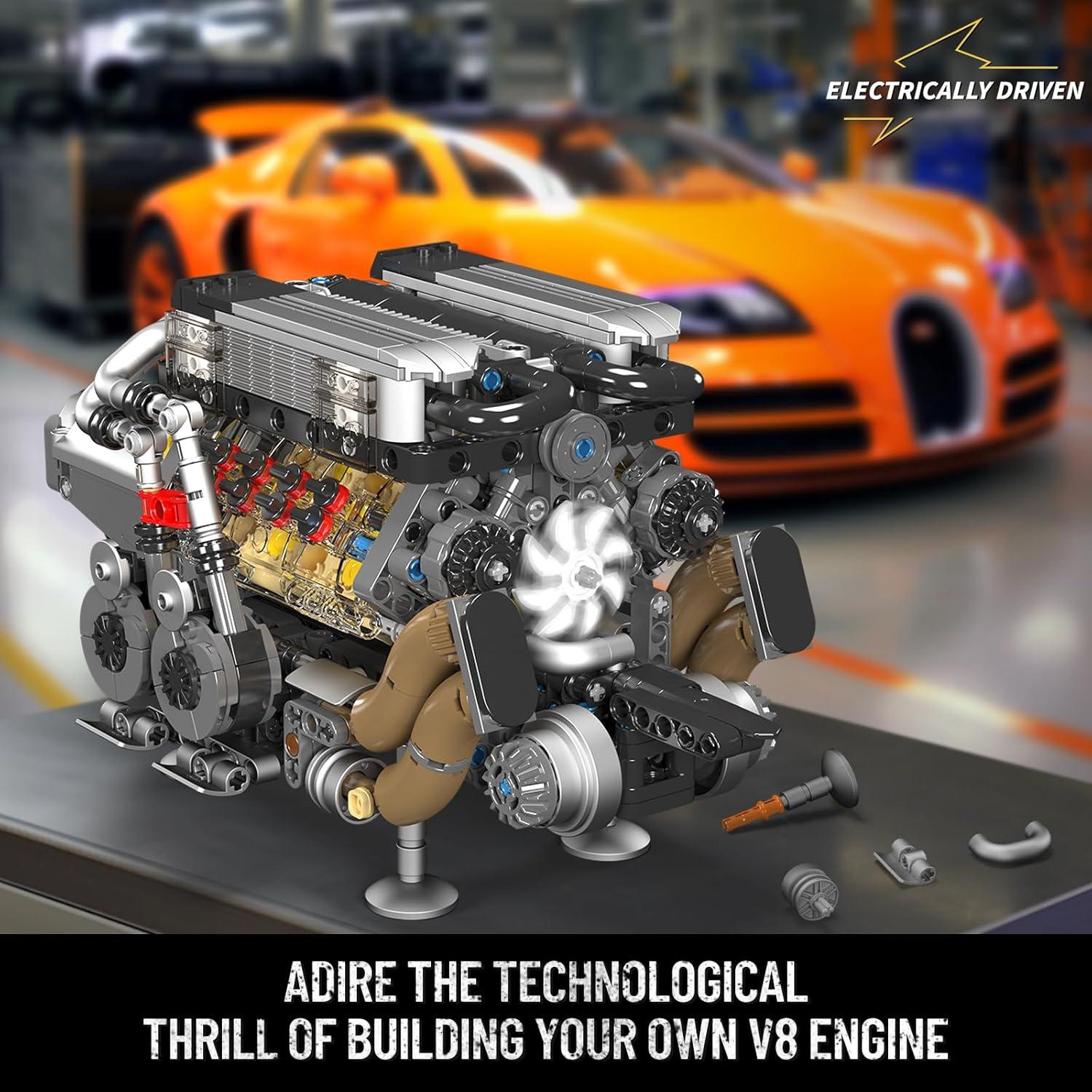 Mould King Motor V8 W16 952 Piezas Juguete STEM