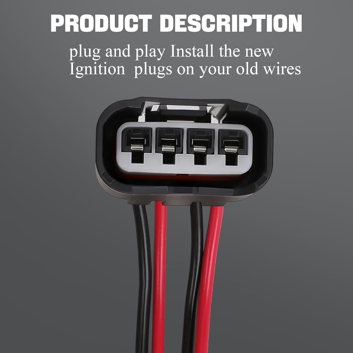 4 Conectores Hembra Bobina de Encendido Yikesai 90980-11885