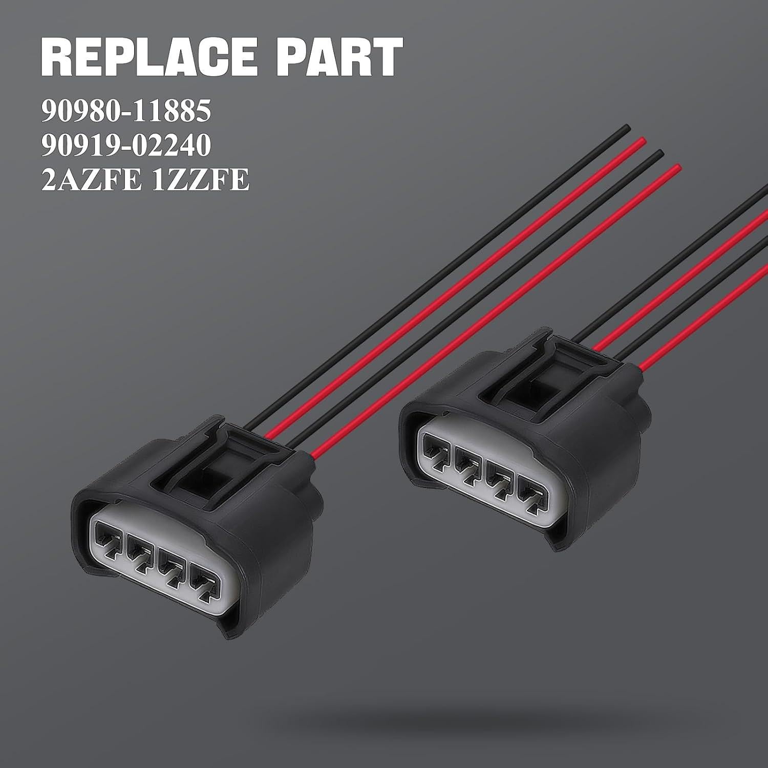 4 Conectores Hembra Bobina de Encendido Yikesai 90980-11885