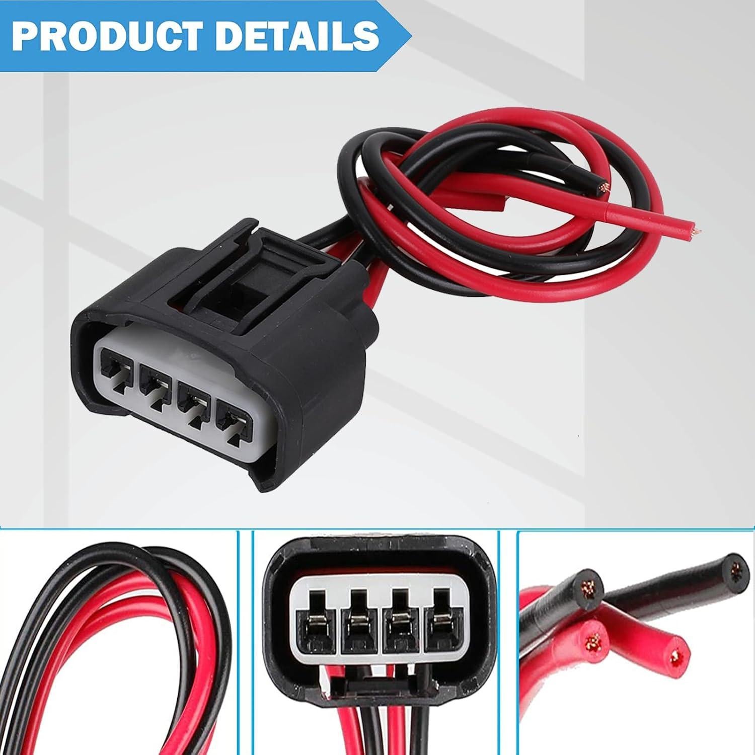 4 Conectores Hembra Bobina de Encendido Yikesai 90980-11885