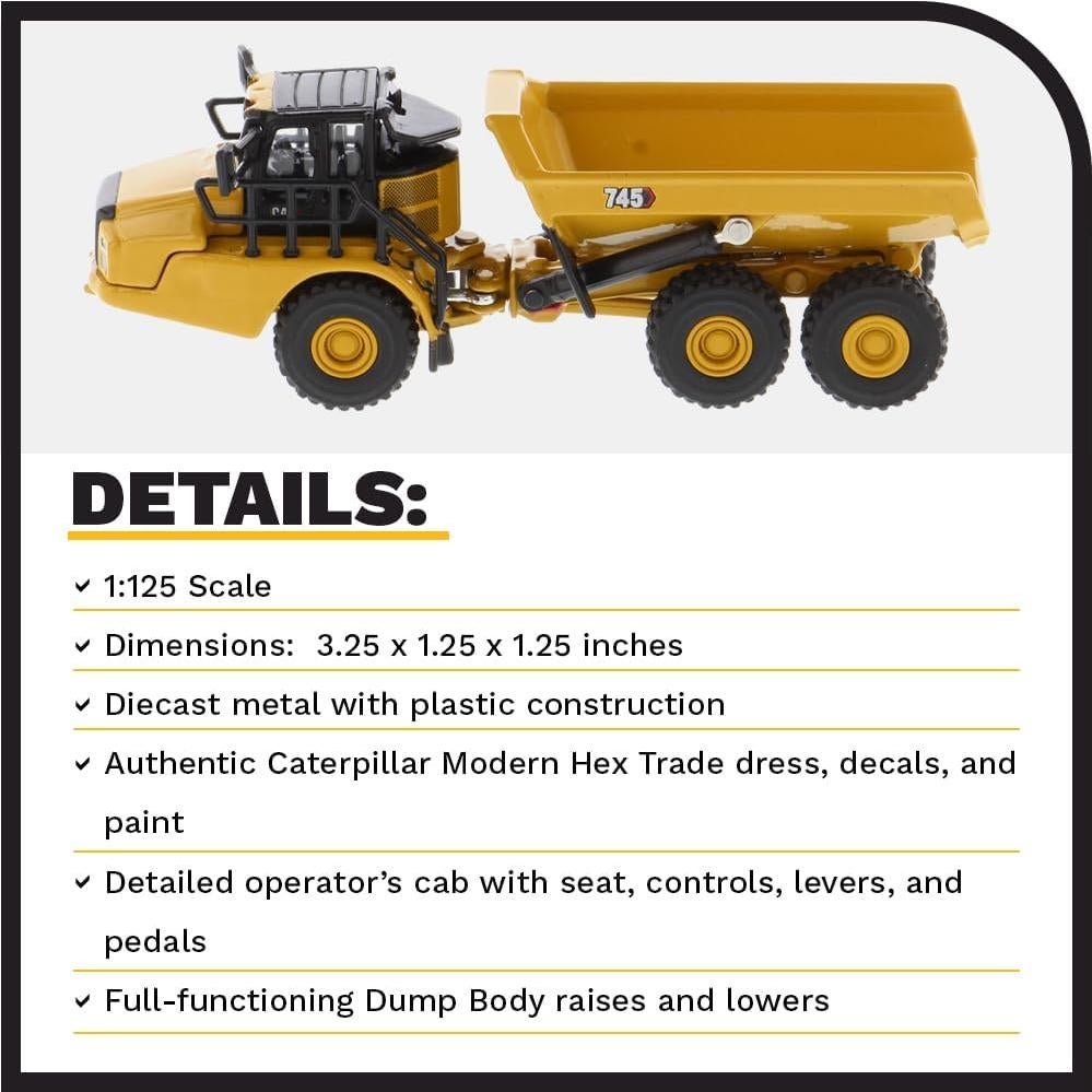 Camión Articulado Caterpillar 745 Diecast Masters 1:125