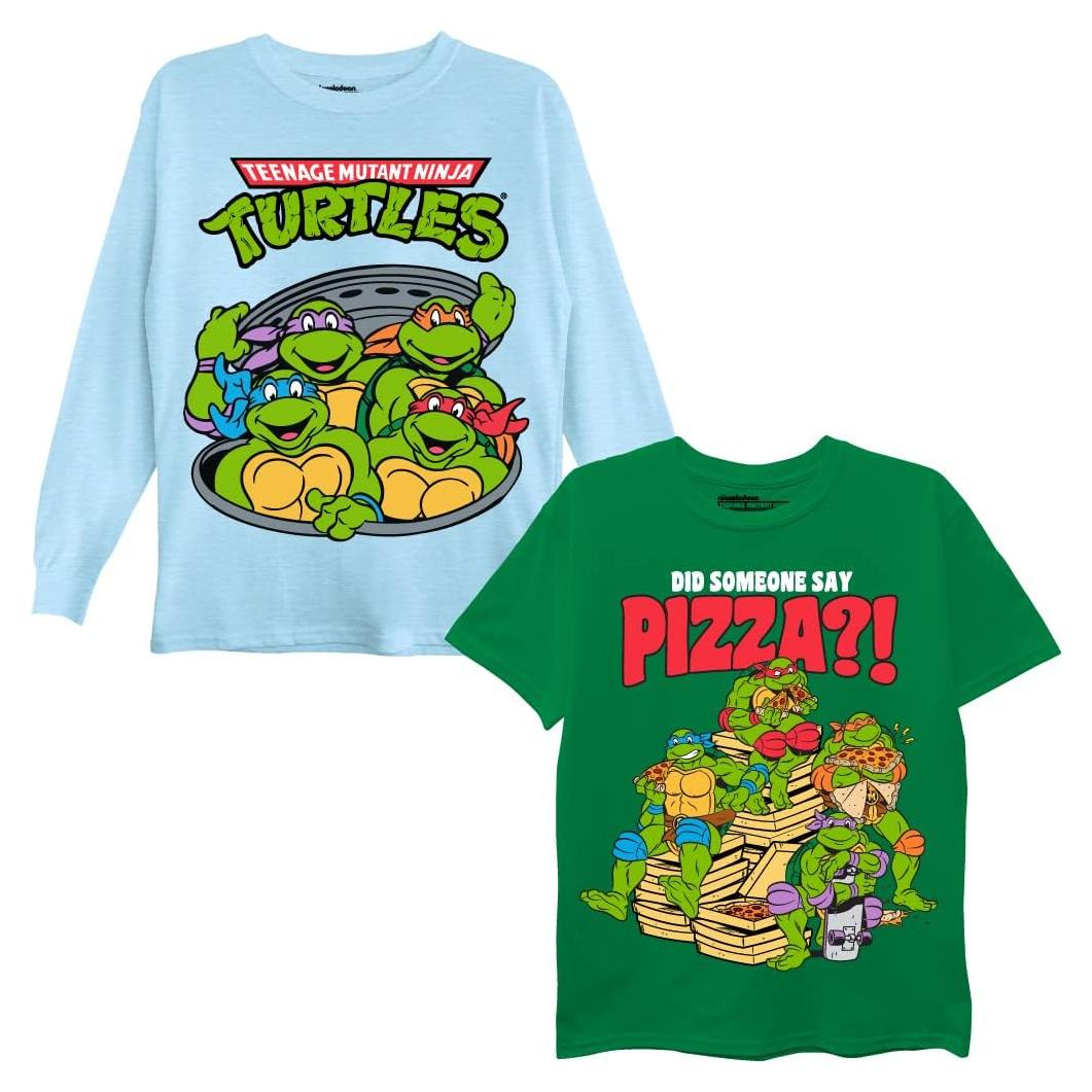 Camisetas Niños Tortugas Ninja Mutantes 2-Pack - Verde/Azul