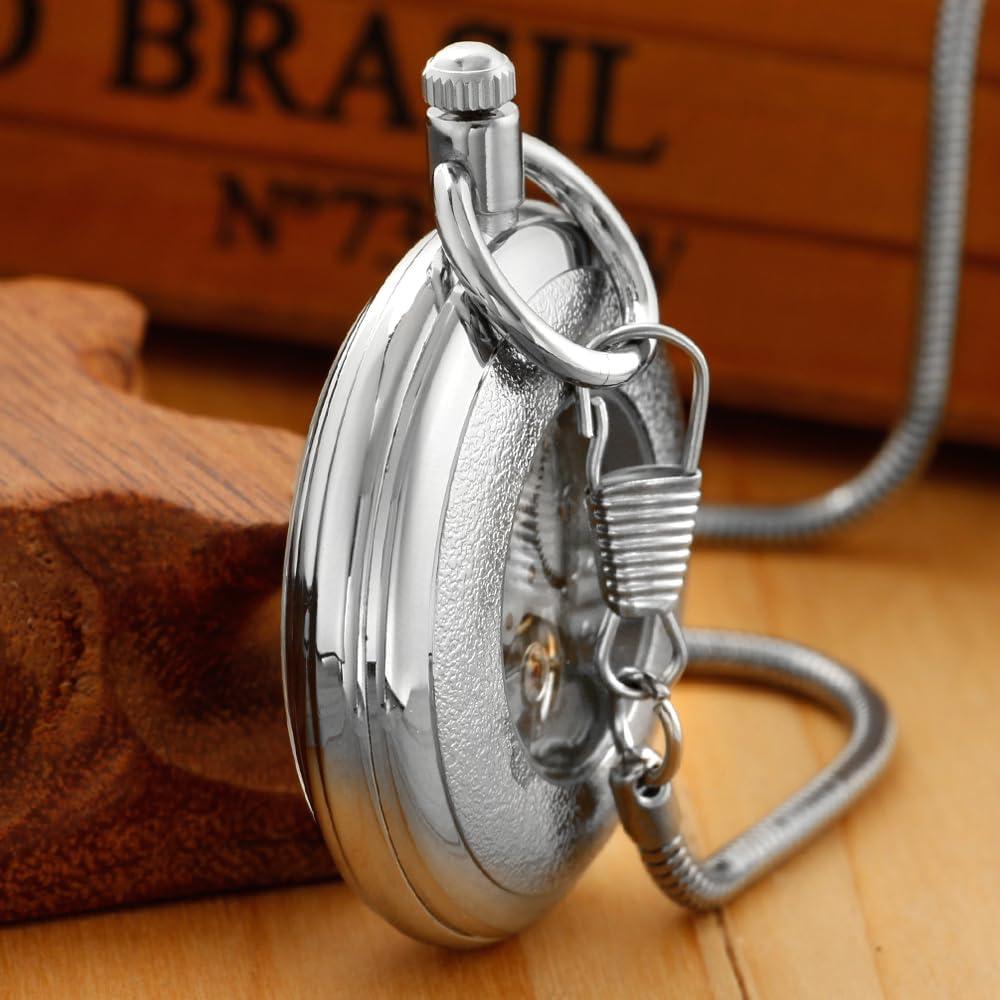 Reloj de bolsillo mecánico Tiong 47mm acero inoxidable vintage