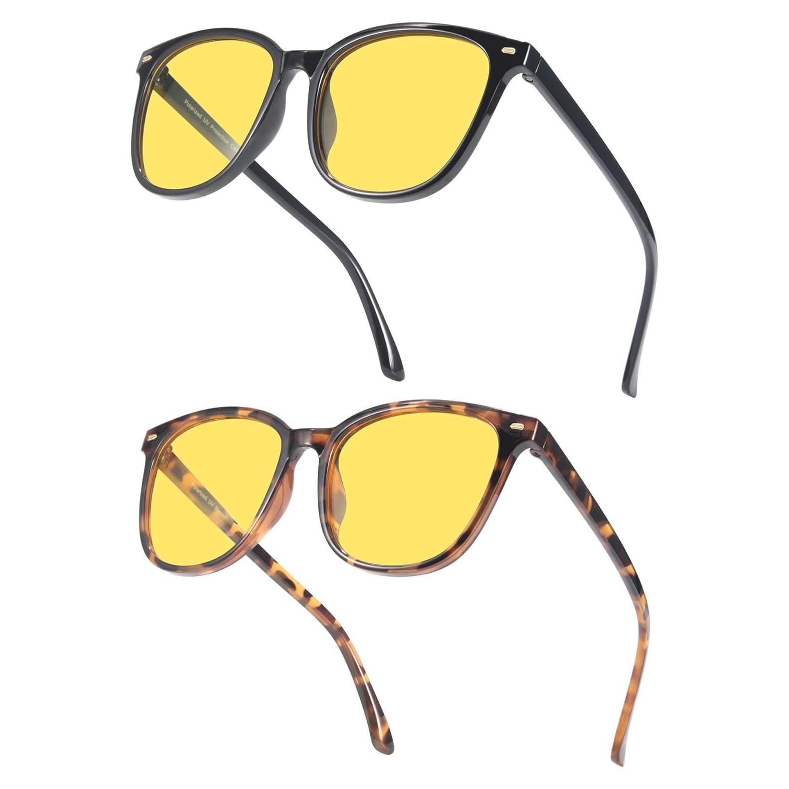 Gafas de Visión Nocturna FIMILU 2 Pack Polarizadas Amarillas