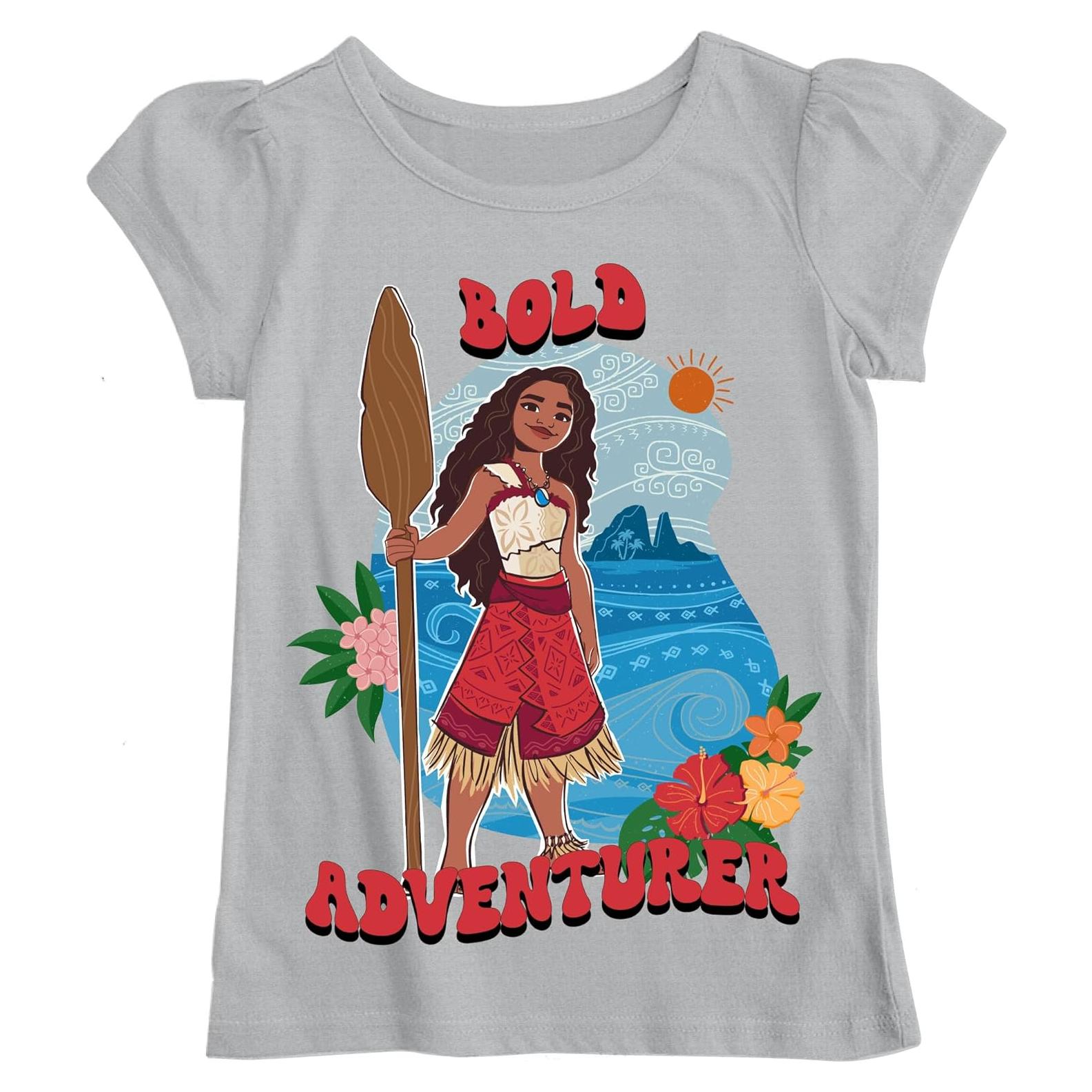 Camiseta de Manga Corta Disney Moana 2 Niñas 2T-16 Gris
