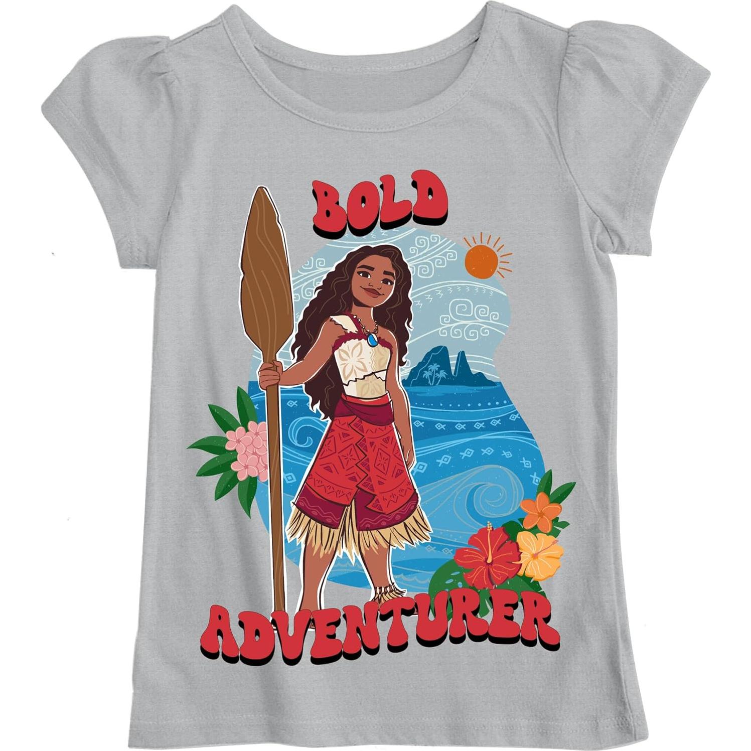 Camiseta de Manga Corta Disney Moana 2 Niñas 2T-16 Gris